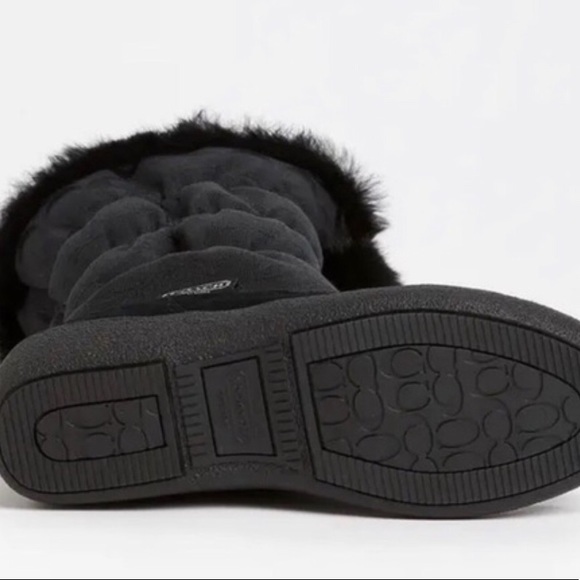 NWT COACH Real Fur Signature Winter Boots - Picture 4 of 7